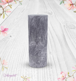 Svíčka Válec 3 (20 cm) – Černá / Opium Dream / Květinka